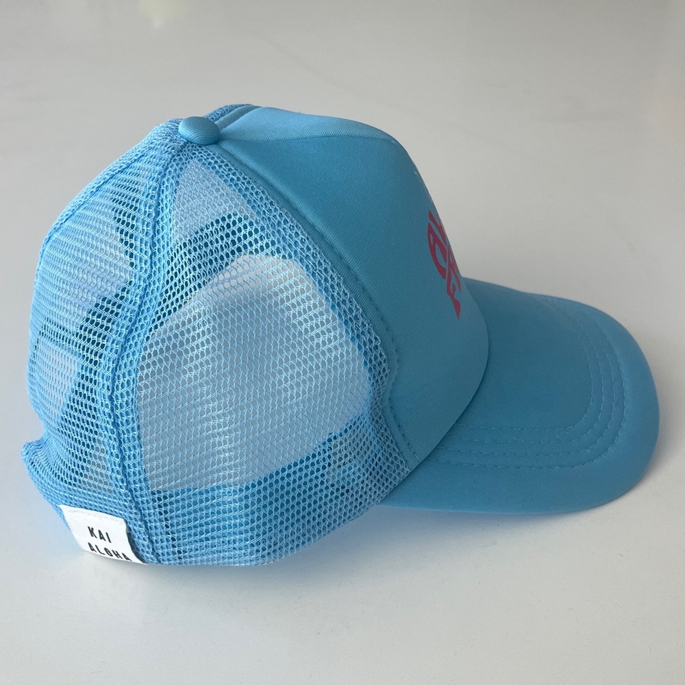 Kai Aloha "Aloha Friday" Hawaii Trucker Hat - Blue & Pink LIMITED EDITION - Picture 2 of 6